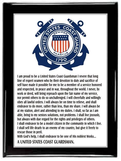 Creed of the United States Coast Guardsman.
